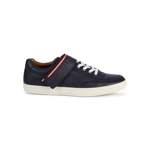 New $395 Bally Oasys Navy Blue Leather Sneakers
